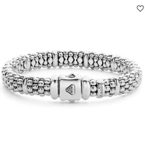 LAGOS Silver Station Caviar Bracelet 9 mm Size M